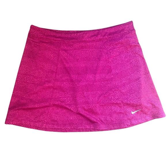 Nike DRI-Fit golf skirt with built in liner, pink pattern women's size L - Picture 1 of 5